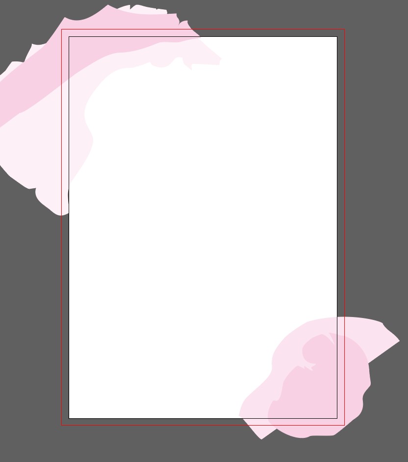 värikäiskät sommiteltu artboardin reunoille laikkausvarat huomioonottaen